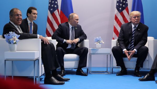 U.S. President Donald Trump meets with Russian President Vladimir Putin at the G20 summit in Hamburg, Germany July 7, 2017 U.S. President Donald Trump meets with Russian President Vladimir Putin at the G20 summit in Hamburg, Germany July 7, 2017 - Sputnik International