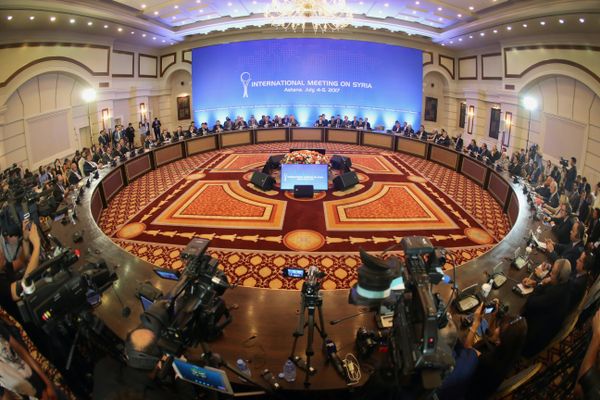 A picture shows a general view during a fifth round of Syria peace talks on July 5, 2017, in Astana A picture shows a general view during a fifth round of Syria peace talks on July 5, 2017, in Astana - Sputnik International