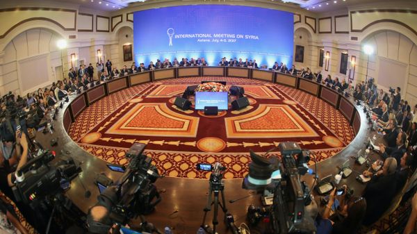 A picture shows a general view during a fifth round of Syria peace talks on July 5, 2017, in Astana A picture shows a general view during a fifth round of Syria peace talks on July 5, 2017, in Astana - Sputnik International