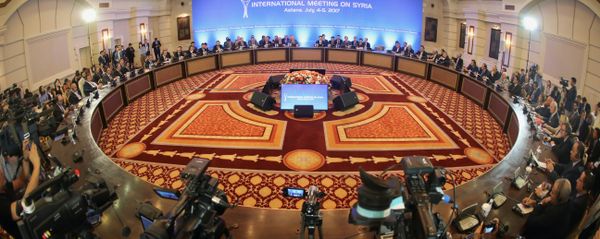 A picture shows a general view during a fifth round of Syria peace talks on July 5, 2017, in Astana - Sputnik International