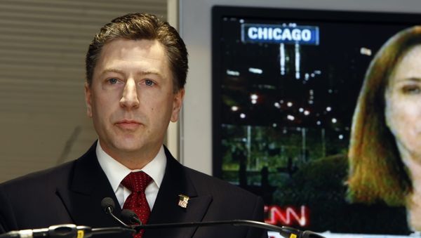 (File) US permanent representative to NATO Kurt Volker is pictured during the 'US elections Morning', organized at the BMW showroom, in Brusssels, November 05, 2008 (File) US permanent representative to NATO Kurt Volker is pictured during the 'US elections Morning', organized at the BMW showroom, in Brusssels, November 05, 2008 - Sputnik International