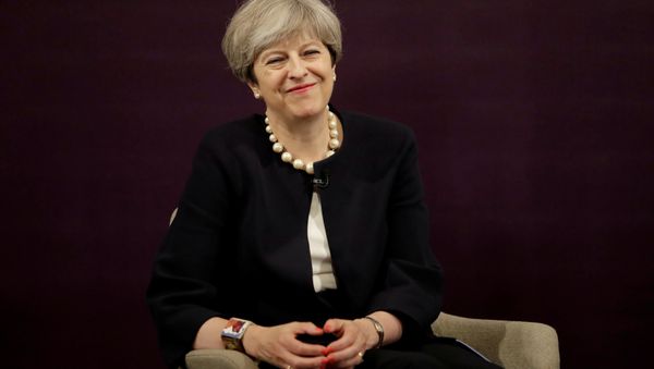 Britain's Prime Minister Theresa May answers questions after delivering a speech at the RSA (Royal Society for the encouragement of Arts, Manufactures and Commerce) in London, Britain, July 11, 2017. - Sputnik International