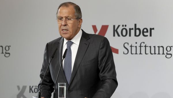 Russian Foreign Minister Sergey Lavrov delivers a speech during an event of the Koerber Foundation in Berlin, Germany, Thursday, July 13, 2017. Russian Foreign Minister Sergey Lavrov delivers a speech during an event of the Koerber Foundation in Berlin, Germany, Thursday, July 13, 2017. - Sputnik International