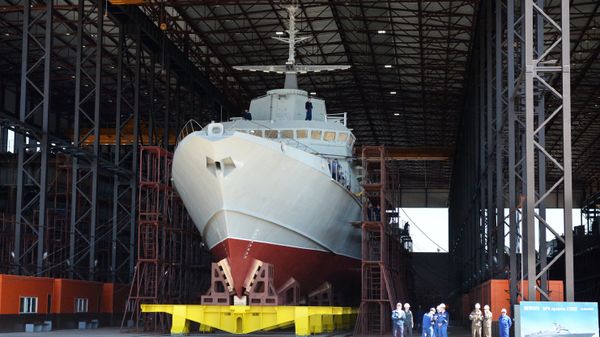 Project 22800 corvette, codenamed Karakurt, - a multi-purpose missile corvete designed for the littoral area at Pella Leningrad Shipyard in St. Petersburg. - Sputnik International