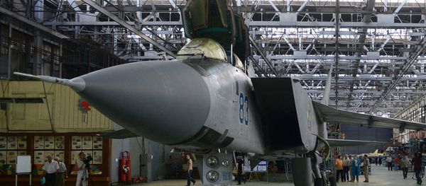 MiG-31 long-range fighter-interceptors at the Sokol Aircraft Building Plant in Nizhny Novgorod. File photo - Sputnik International