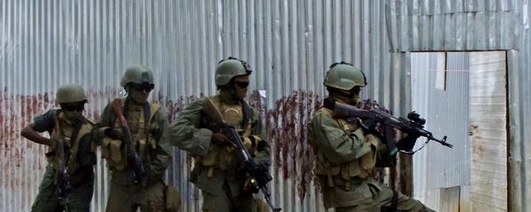 (File) Masked Somali national army (SNA) soldiers search through homes for al-Shabaab fighters, during an operation in Ealsha Biyaha, Somalia, Saturday, June, 2, 2012 - Sputnik International