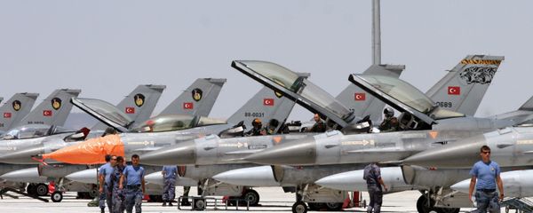 Dozens of Turkish F-16 jets prepare to take off during Anatolian Eagle exercise at 3rd Main Jet Air Base near the central Anatolian city of Konya (File) Dozens of Turkish F-16 jets prepare to take off during Anatolian Eagle exercise at 3rd Main Jet Air Base near the central Anatolian city of Konya (File) - Sputnik International