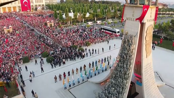 Erdogan Unveils Monument to Commemorate Coup Attempt Victims - Sputnik International