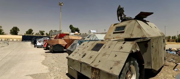 Vehicles used for suicide car bombings, made by Islamic State militants, are seen at Federal Police Headquarters after being confiscated in Mosul, Iraq July 13, 2017 Vehicles used for suicide car bombings, made by Islamic State militants, are seen at Federal Police Headquarters after being confiscated in Mosul, Iraq July 13, 2017 - Sputnik International