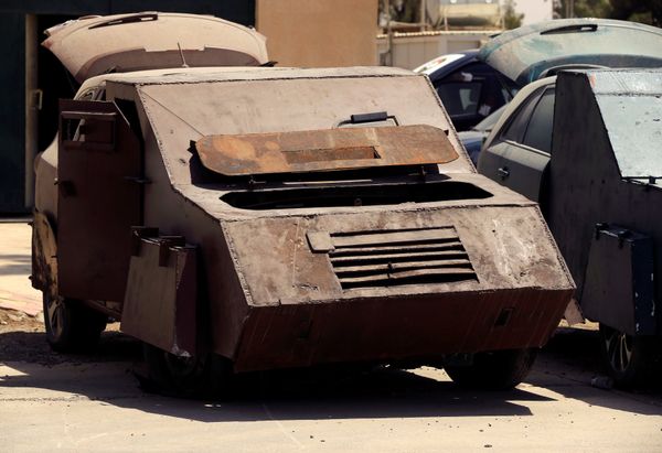 Vehicles used for suicide car bombings, made by Islamic State militants, are seen at Federal Police Headquarters after being confiscated in Mosul, Iraq July 13, 2017 Vehicles used for suicide car bombings, made by Islamic State militants, are seen at Federal Police Headquarters after being confiscated in Mosul, Iraq July 13, 2017 - Sputnik International