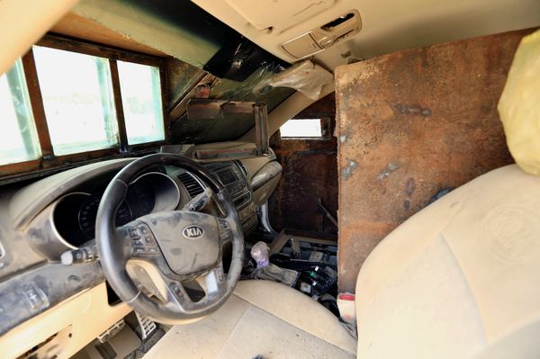 A vehicle used for suicide car bombings, made by Islamic State militants, is seen at Federal Police Headquarters after being confiscated in Mosul, Iraq July 13, 2017 A vehicle used for suicide car bombings, made by Islamic State militants, is seen at Federal Police Headquarters after being confiscated in Mosul, Iraq July 13, 2017 - Sputnik International
