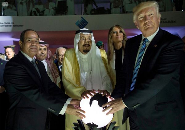 In this May 21, 2017 file photo, released by the Saudi Press Agency, from left to right, Egyptian President Abdel Fattah al-Sissi, Saudi King Salman, U.S. First Lady Melania Trump and President Donald Trump, visit a new Global Center for Combating Extremist Ideology, in Riyadh, Saudi Arabia In this May 21, 2017 file photo, released by the Saudi Press Agency, from left to right, Egyptian President Abdel Fattah al-Sissi, Saudi King Salman, U.S. First Lady Melania Trump and President Donald Trump, visit a new Global Center for Combating Extremist Ideology, in Riyadh, Saudi Arabia - Sputnik International