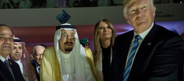 In this May 21, 2017 file photo, released by the Saudi Press Agency, from left to right, Egyptian President Abdel Fattah al-Sissi, Saudi King Salman, U.S. First Lady Melania Trump and President Donald Trump, visit a new Global Center for Combating Extremist Ideology, in Riyadh, Saudi Arabia In this May 21, 2017 file photo, released by the Saudi Press Agency, from left to right, Egyptian President Abdel Fattah al-Sissi, Saudi King Salman, U.S. First Lady Melania Trump and President Donald Trump, visit a new Global Center for Combating Extremist Ideology, in Riyadh, Saudi Arabia - Sputnik International