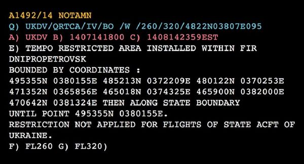 A NOTAM notification A NOTAM notification - Sputnik International