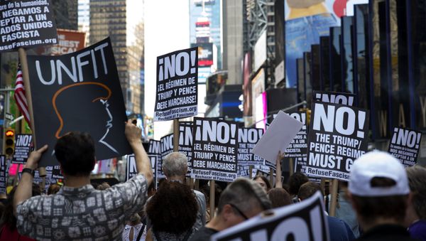 Protest against Donald Trump in the United States of America Protest against Donald Trump in the United States of America - Sputnik International
