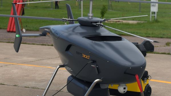 The VRT-300, the first Russian-made unmanned helicopter, on display at the International Aviation and Space Salon MAKS-2017 in Zhukovsky near Moscow. The VRT-300, the first Russian-made unmanned helicopter, on display at the International Aviation and Space Salon MAKS-2017 in Zhukovsky near Moscow. - Sputnik International