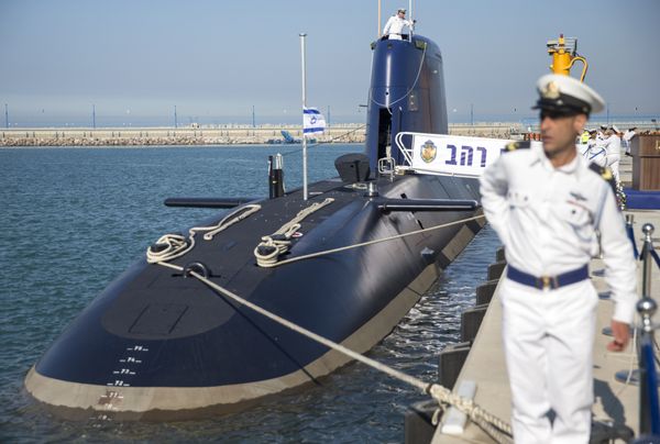 The German-made INS Rahav, the fifth Israeli Navy submarine, arrives at the military port of Haifa on January 12, 2016. In September 2015, Israel received delivery of the fourth Dolphin 2 class submarines from Germany. A third of the cost was funded by Germany as part of its military aid to Israel. The submarines, the most sophisticated in Israel's fleet, can be equipped with missiles armed with nuclear warheads. The German-made INS Rahav, the fifth Israeli Navy submarine, arrives at the military port of Haifa on January 12, 2016. In September 2015, Israel received delivery of the fourth Dolphin 2 class submarines from Germany. A third of the cost was funded by Germany as part of its military aid to Israel. The submarines, the most sophisticated in Israel's fleet, can be equipped with missiles armed with nuclear warheads. - Sputnik International
