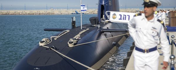 The German-made INS Rahav, the fifth Israeli Navy submarine, arrives at the military port of Haifa on January 12, 2016. In September 2015, Israel received delivery of the fourth Dolphin 2 class submarines from Germany. A third of the cost was funded by Germany as part of its military aid to Israel. The submarines, the most sophisticated in Israel's fleet, can be equipped with missiles armed with nuclear warheads. - Sputnik International