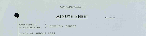 Minutes of Spandau Allied Prison Governors’ meeting. Minutes of Spandau Allied Prison Governors’ meeting. - Sputnik International
