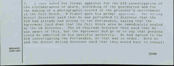 Minutes of Spandau Allied Prison Governors’ meeting. Minutes of Spandau Allied Prison Governors’ meeting. - Sputnik International