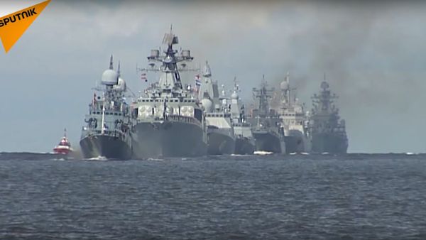 First Rehearsal of Main Naval Parade in Kronstadt - Sputnik International