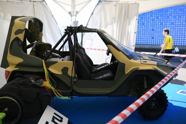 BORTS Triton amphibious flying reconnaissance vehicle at the MAKS-2017 airshow in Zhukovsky BORTS Triton amphibious flying reconnaissance vehicle at the MAKS-2017 airshow in Zhukovsky - Sputnik International