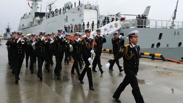 Ceremonial greeting of the Chinese Navy warships that arrived in Baltiysk for the 2017 Naval Cooperation Russia-China drills - Sputnik International