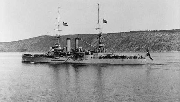 The Norwegian coastal defence ship HNoMS Norge The Norwegian coastal defence ship HNoMS Norge - Sputnik International
