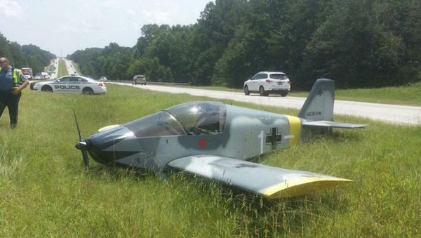 Small Plane Lands In Georgia With Nazi Symbol Small Plane Lands In Georgia With Nazi Symbol - Sputnik International