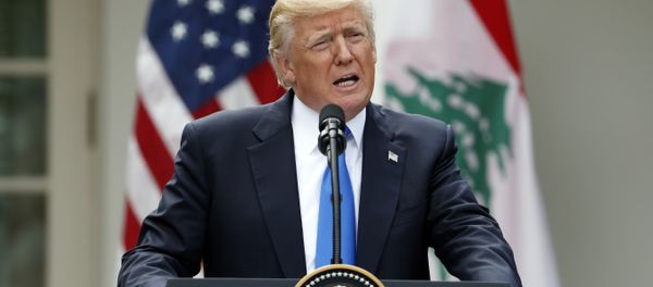 President Donald Trump speaks during a joint news conference with Lebanese Prime Minister Saad Hariri in the Rose Garden of the White House in Washington, Tuesday, July 25, 2017. President Donald Trump speaks during a joint news conference with Lebanese Prime Minister Saad Hariri in the Rose Garden of the White House in Washington, Tuesday, July 25, 2017. - Sputnik International