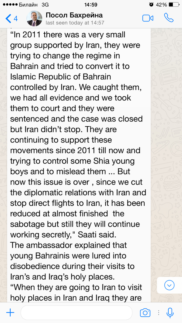 Sputnik correspondence with the ambassador via the WhatsApp messenger application on finalization and approval of the quote - Sputnik International