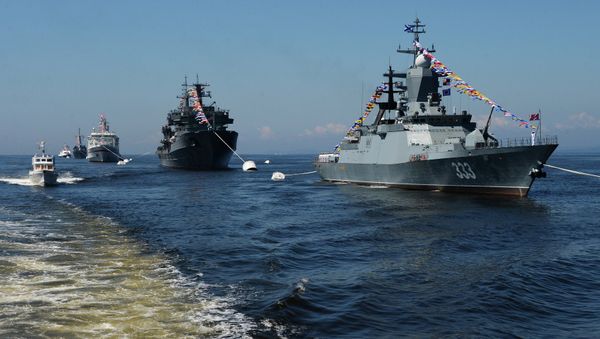 Sovershenny corvette during a general rehearsal of a parade of ships dedicated to Russia's Navy Day in Vladivostok. File photo - Sputnik International