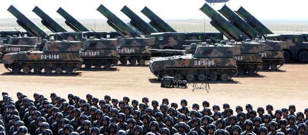 Soldiers of China's People's Liberation Army (PLA) take part in a military parade to commemorate the 90th anniversary of the foundation of the army at the Zhurihe military training base in Inner Mongolia Autonomous Region, China, July 30, 2017 Soldiers of China's People's Liberation Army (PLA) take part in a military parade to commemorate the 90th anniversary of the foundation of the army at the Zhurihe military training base in Inner Mongolia Autonomous Region, China, July 30, 2017 - Sputnik International