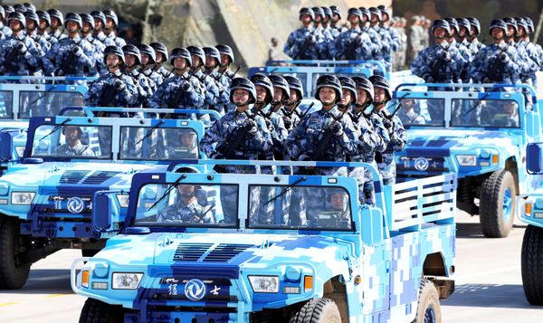 Soldiers of China's People's Liberation Army (PLA) take part in a military parade to commemorate the 90th anniversary of the foundation of the army at the Zhurihe military training base in Inner Mongolia Autonomous Region, China, July 30, 2017 Soldiers of China's People's Liberation Army (PLA) take part in a military parade to commemorate the 90th anniversary of the foundation of the army at the Zhurihe military training base in Inner Mongolia Autonomous Region, China, July 30, 2017 - Sputnik International