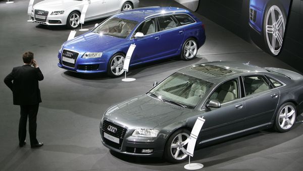The March 11, 2008 file photo shows new Audi cars presented during the annual press conference in Ingolstadt, southern Germany The March 11, 2008 file photo shows new Audi cars presented during the annual press conference in Ingolstadt, southern Germany - Sputnik International