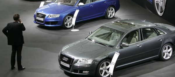 The March 11, 2008 file photo shows new Audi cars presented during the annual press conference in Ingolstadt, southern Germany The March 11, 2008 file photo shows new Audi cars presented during the annual press conference in Ingolstadt, southern Germany - Sputnik International