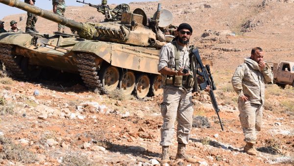 Hezbollah fighters in Jarod Arsal - Sputnik International