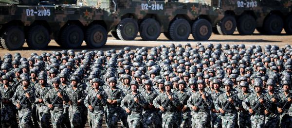 Soldiers of China's People's Liberation Army (PLA) get ready for the military parade to commemorate the 90th anniversary of the foundation of the army at Zhurihe military training base in Inner Mongolia Autonomous Region, China, July 30, 2017 Soldiers of China's People's Liberation Army (PLA) get ready for the military parade to commemorate the 90th anniversary of the foundation of the army at Zhurihe military training base in Inner Mongolia Autonomous Region, China, July 30, 2017 - Sputnik International