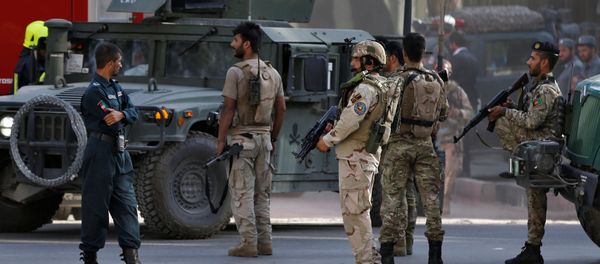 Afghan security forces leave after gunfire at the site of an attack in Kabul, Afghanistan July 31, 2017 Afghan security forces leave after gunfire at the site of an attack in Kabul, Afghanistan July 31, 2017 - Sputnik International