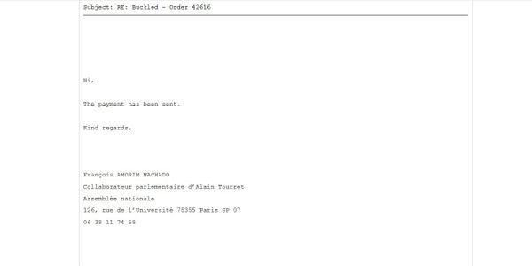Screenshot of one of the leaked emails - Sputnik International