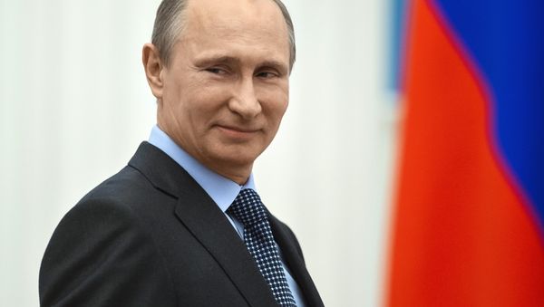 Russian President Vladimir Putin at the ceremony for the presentation of awards to young workers of culture and 2013 literary and art awards for works for children and youth held in the Kremlin, March 24, 2014. - Sputnik International