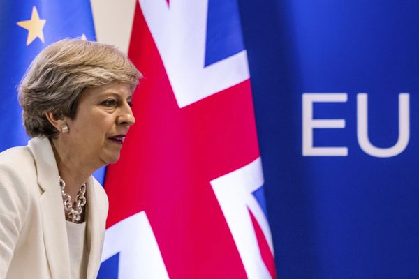 In this Friday, June 23, 2017 file photo British Prime Minister Theresa May prepares to address a media conference at an EU summit in Brussels. In this Friday, June 23, 2017 file photo British Prime Minister Theresa May prepares to address a media conference at an EU summit in Brussels. - Sputnik International