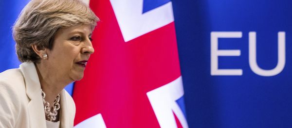 In this Friday, June 23, 2017 file photo British Prime Minister Theresa May prepares to address a media conference at an EU summit in Brussels. In this Friday, June 23, 2017 file photo British Prime Minister Theresa May prepares to address a media conference at an EU summit in Brussels. - Sputnik International