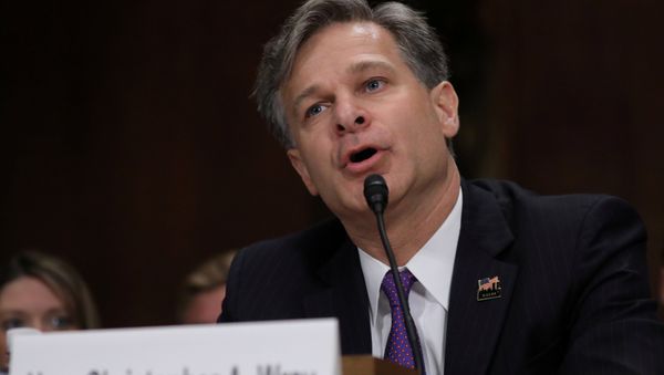  Christopher Wray testifies before a Senate Judiciary Committee confirmation hearing on his nomination to be the next FBI director on Capitol Hill in Washington, U.S., July 12, 2017 - Sputnik International