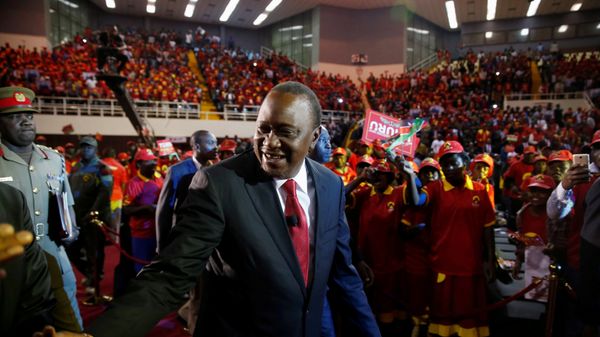 Kenya's President Uhuru Kenyatta arrives to the an event unveiling the Jubilee Party's manifesto in Nairobi. - Sputnik International