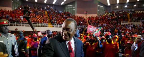 Kenya's President Uhuru Kenyatta arrives to the an event unveiling the Jubilee Party's manifesto in Nairobi. - Sputnik International