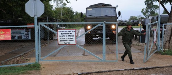 The checkpoint of the Russian military base in in Gudauta, the Republic of Abkhazia The checkpoint of the Russian military base in in Gudauta, the Republic of Abkhazia - Sputnik International