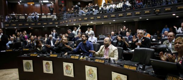 Opposition lawmakers shout Fraud, fraud during a session of Venezuelan National Assembly in Caracas, Venezuela, Wednesday, Aug. 2, 2017. The CEO of the voting technology company Smartmatic said Wednesday that results of Venezuela's election for an all-powerful constituent assembly were off by at least 1 million votes Opposition lawmakers shout Fraud, fraud during a session of Venezuelan National Assembly in Caracas, Venezuela, Wednesday, Aug. 2, 2017. The CEO of the voting technology company Smartmatic said Wednesday that results of Venezuela's election for an all-powerful constituent assembly were off by at least 1 million votes - Sputnik International