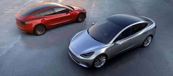 Tesla Motors' mass-market Model 3 electric cars are seen in this handout picture from Tesla Motors on March 31, 2016. Tesla Motors' mass-market Model 3 electric cars are seen in this handout picture from Tesla Motors on March 31, 2016. - Sputnik International