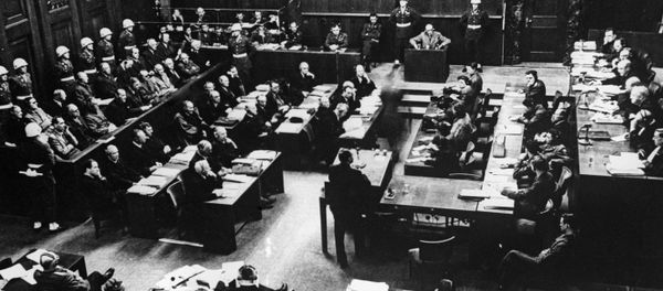 Reproduction of the 1946 photo. A session of the International Military Tribunal during the Nuremberg Trials. Germany. The Great Patriotic War of 1941-1945. Reproduction of the 1946 photo. A session of the International Military Tribunal during the Nuremberg Trials. Germany. The Great Patriotic War of 1941-1945. - Sputnik International